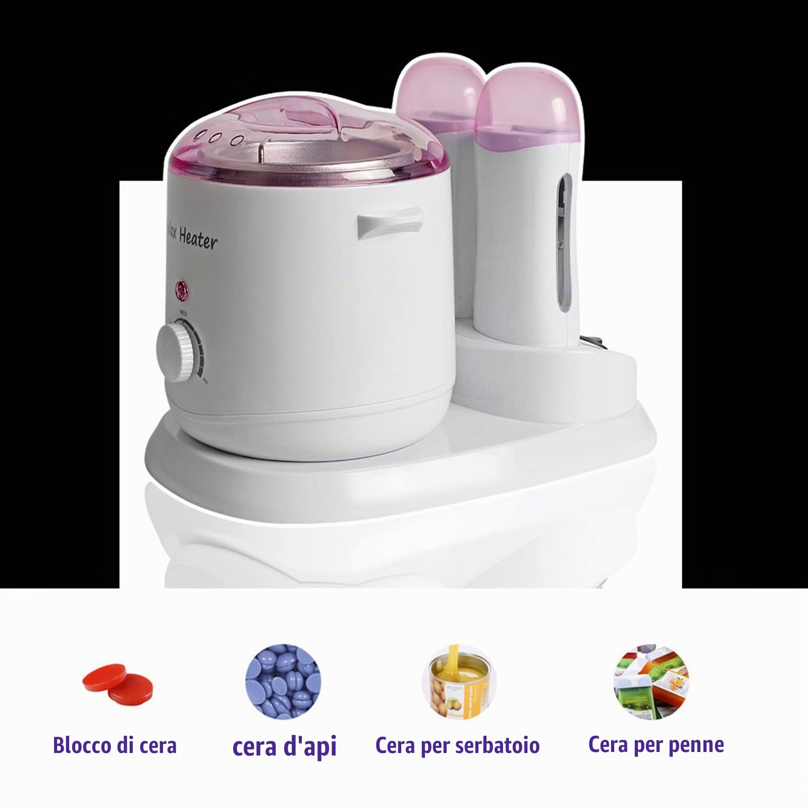Cera depilatoria Waxing, 800 g, 2 pezzi, macchina per la depilazione, scaldabagno elettrico, 100 g, spina UE 220 V