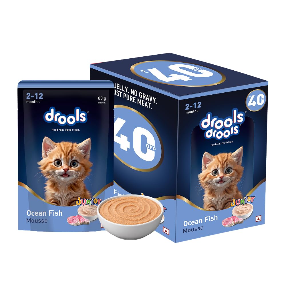 Drools Kitten Wet Mousse 80g (4+1) Pack of 5, 400g | Ocean Fish Flavour | Rich in Protein, Hydrating & Easy to Digest | No Artificial Flavours | with Essential Vitamins & Antioxidants-picture-10