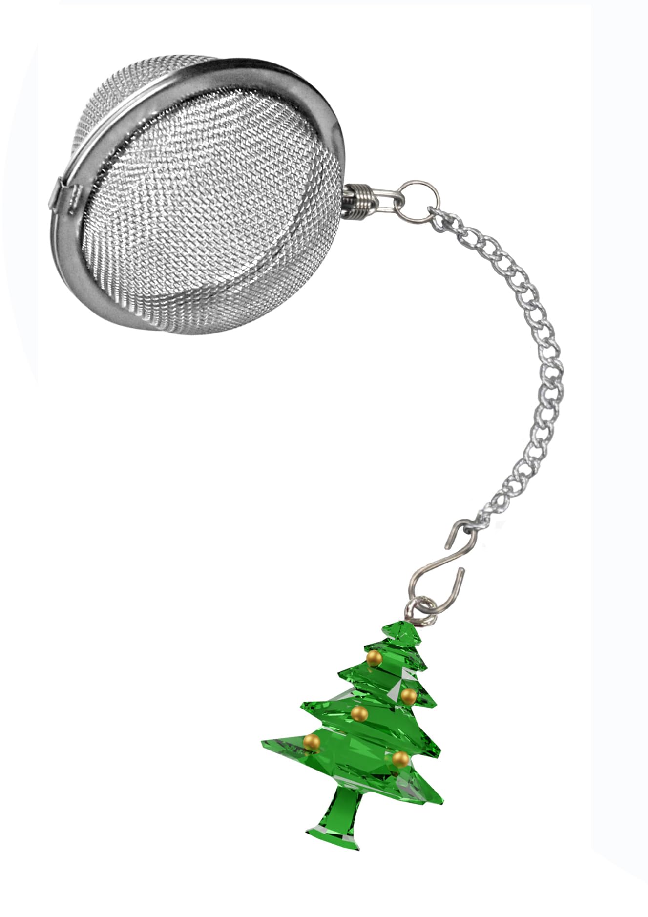 Prodyne Infusor de bolas de té de acero inoxidable para árbol de Navidad