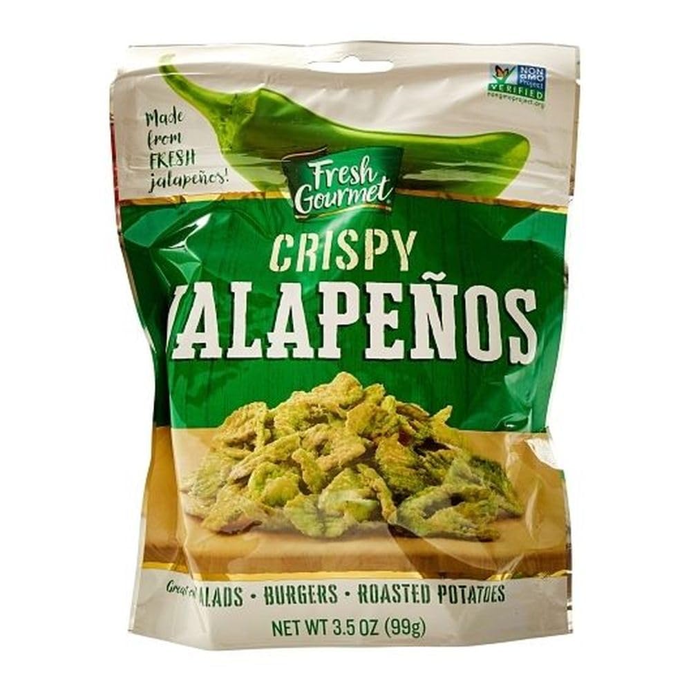 Fresh Gourmet Lightly Salted Crispy Jalapeno, 3.5 Ounce -- 12 per case.