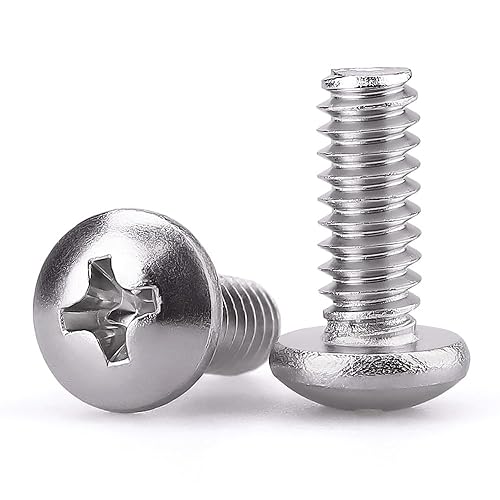 Miniatura 9 de Tornillo de máquina de cabeza plana de 14-20 x 1 pulgada, Phillips Drive, acero inoxidable 304 18-8, acabado brillante, rosca completamente a