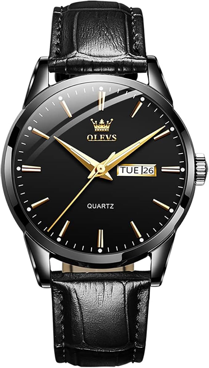 Amazon Watches,Brown Leather Watch for Men,Men Day Date