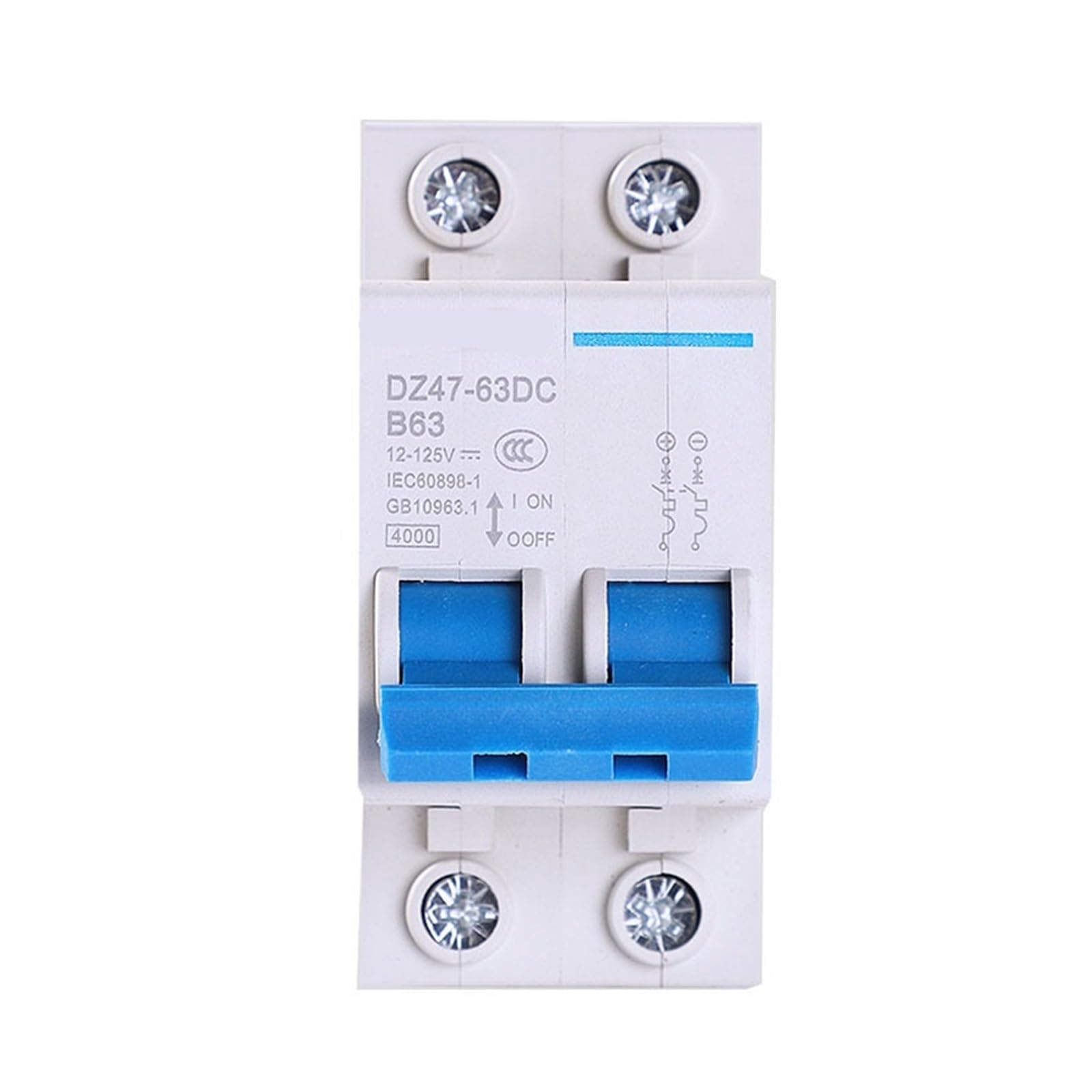 Disyuntor DC 2P de 50A con interruptor de aire de corte rápido para corriente continua 4