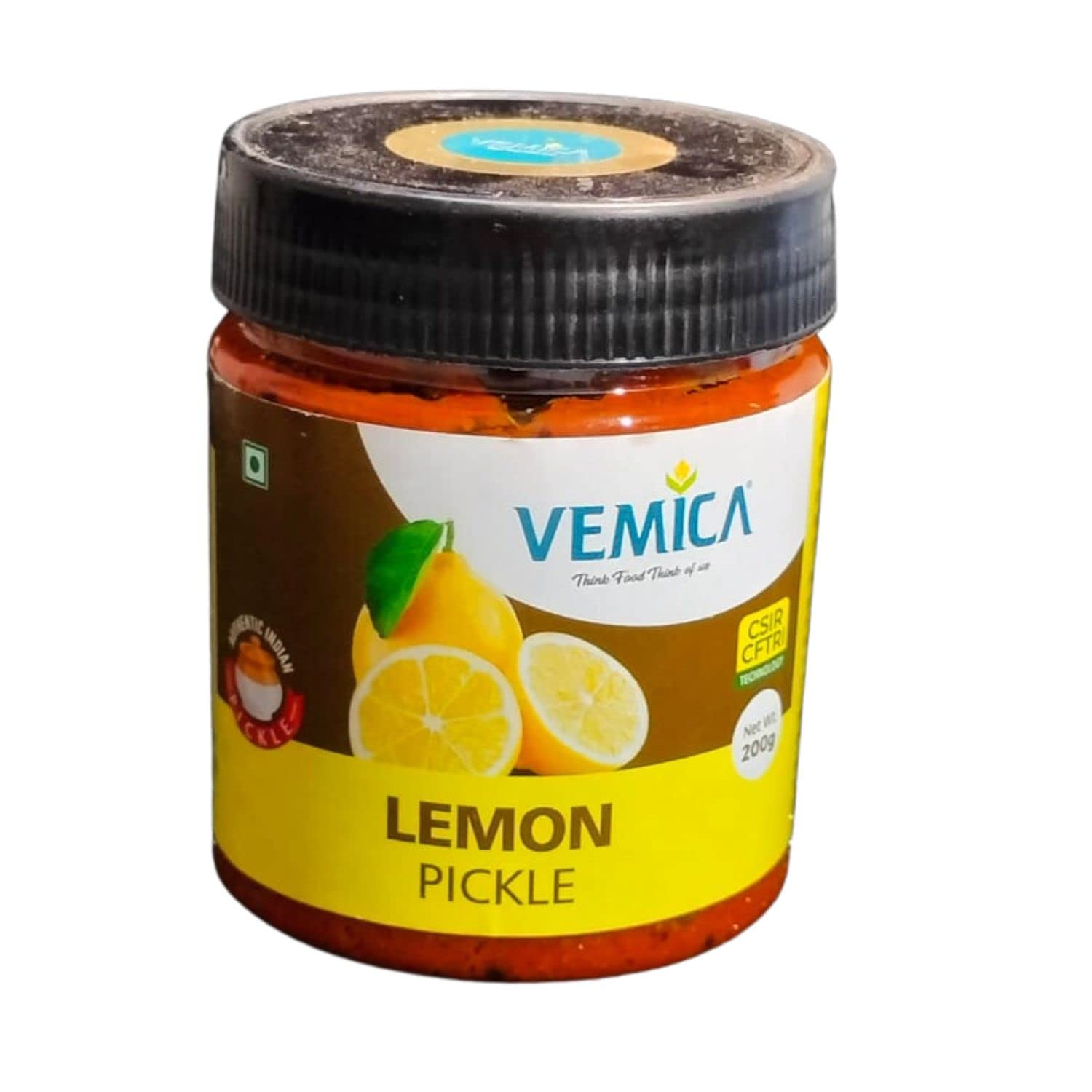 Vemica Lemon Pickle 200g| Handcrafted Lemon Pickle | Approved by CSIR and CFTRI Technology | Tangy and Spicy Condiment Made with Fresh Lemons and Aromatic Spices With No Artificial Preservatives (B0BMQTLNPN) Amazon Price History, Amazon Price Tracker