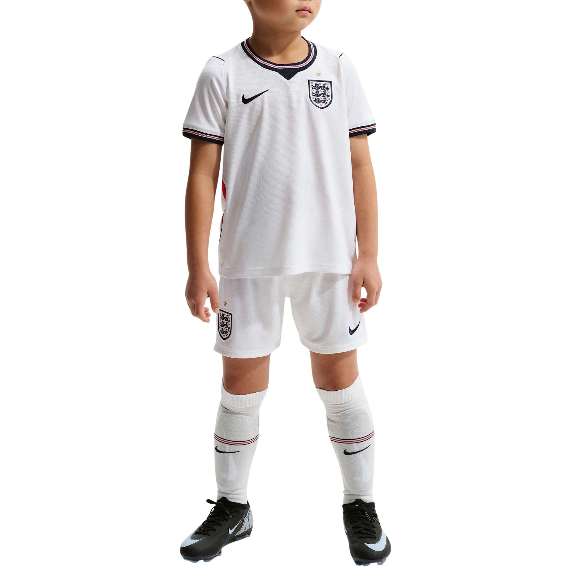 Nike Younger Kids England 2026 Dri-FIT Stadium Home Kit, White/Speed Red/Obsidian/Obsid, Size Xl (7-8 Years)