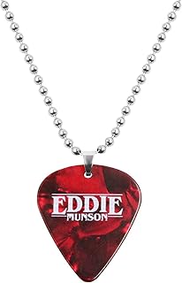 Plectrum Necklace, Guitar Plectrum Pendant, Necklace Heart Ruby, Heart Pendant Eddie Munson Guitar Picks Guitar Plectrums for Your Acoustic,Electric,or Bass Guitar And clothing accessories.(Style 2)