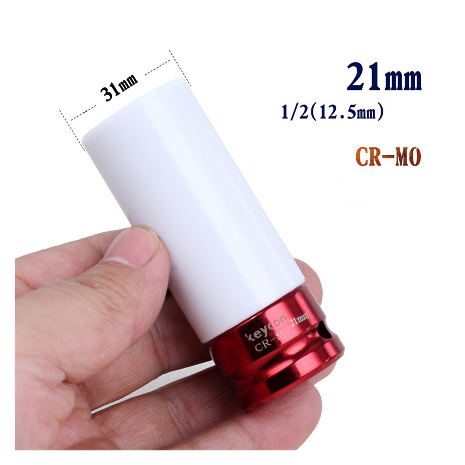 4pcs 17,19,21,22mm 1/2 "Conjunto de zócalo de Impacto CR-mo Cabeza de Llave dinumática Alargada 1/2 Enchufes de Profundidad Herramientas de reparación de automóviles Allen Head