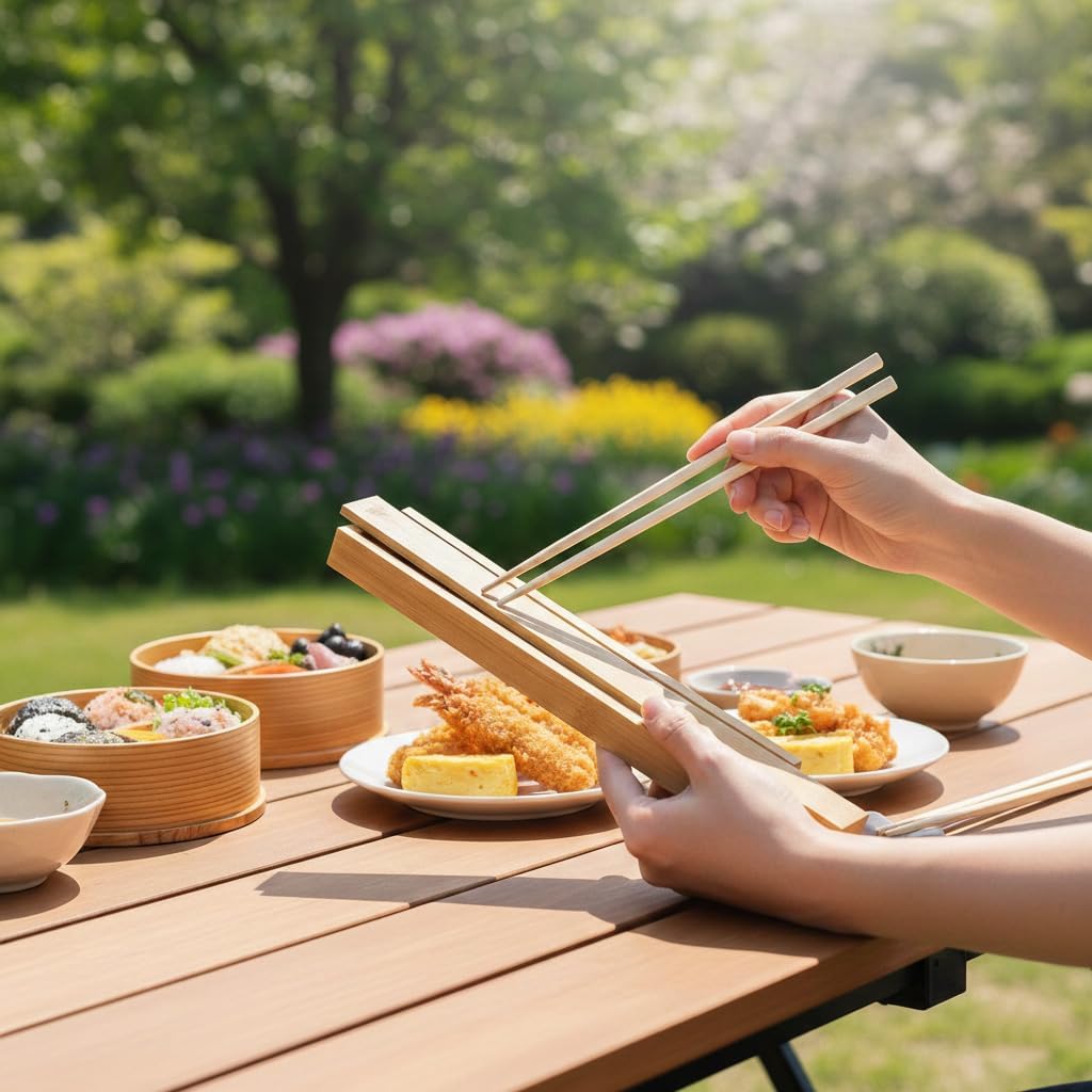 Soot Bamboo Chopstick Case 9.84-Inch (250mm), Inner Length 9.44-Inch (240mm), Portable Chopstick Box with Sliding Lid, Made in Japan image 2
