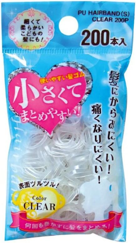 クリア髪ゴム 200本入 18-950