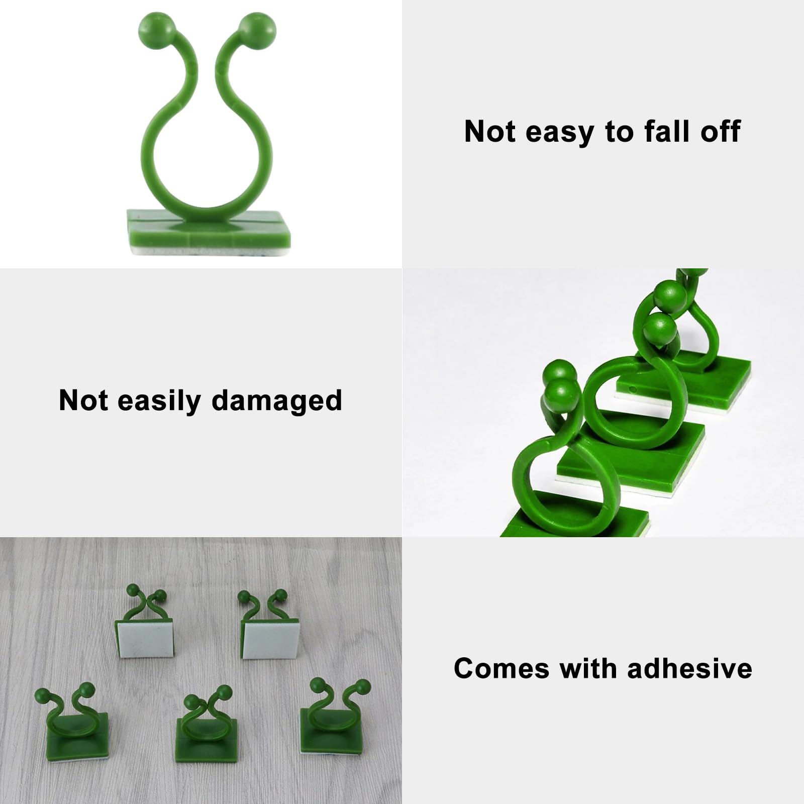Onezebra 100 pcs Plant Clips for Climbing Plants Self Plant Wall Clips,Durable Climbing plant support,AdhesiveClimbing Plant Support - Image 3