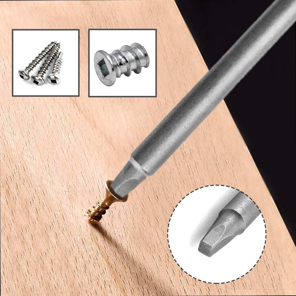 6Pcs Security Bit Set - 5.9" Long S2 Steel Screwdriver Bits With Magnetic Tips