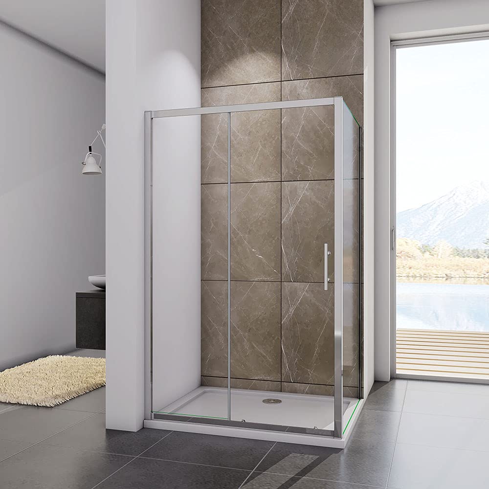 Probaty Bathrooms Chrome 1100X700x1850mm Bathroom Sliding Door Shower Enclosure