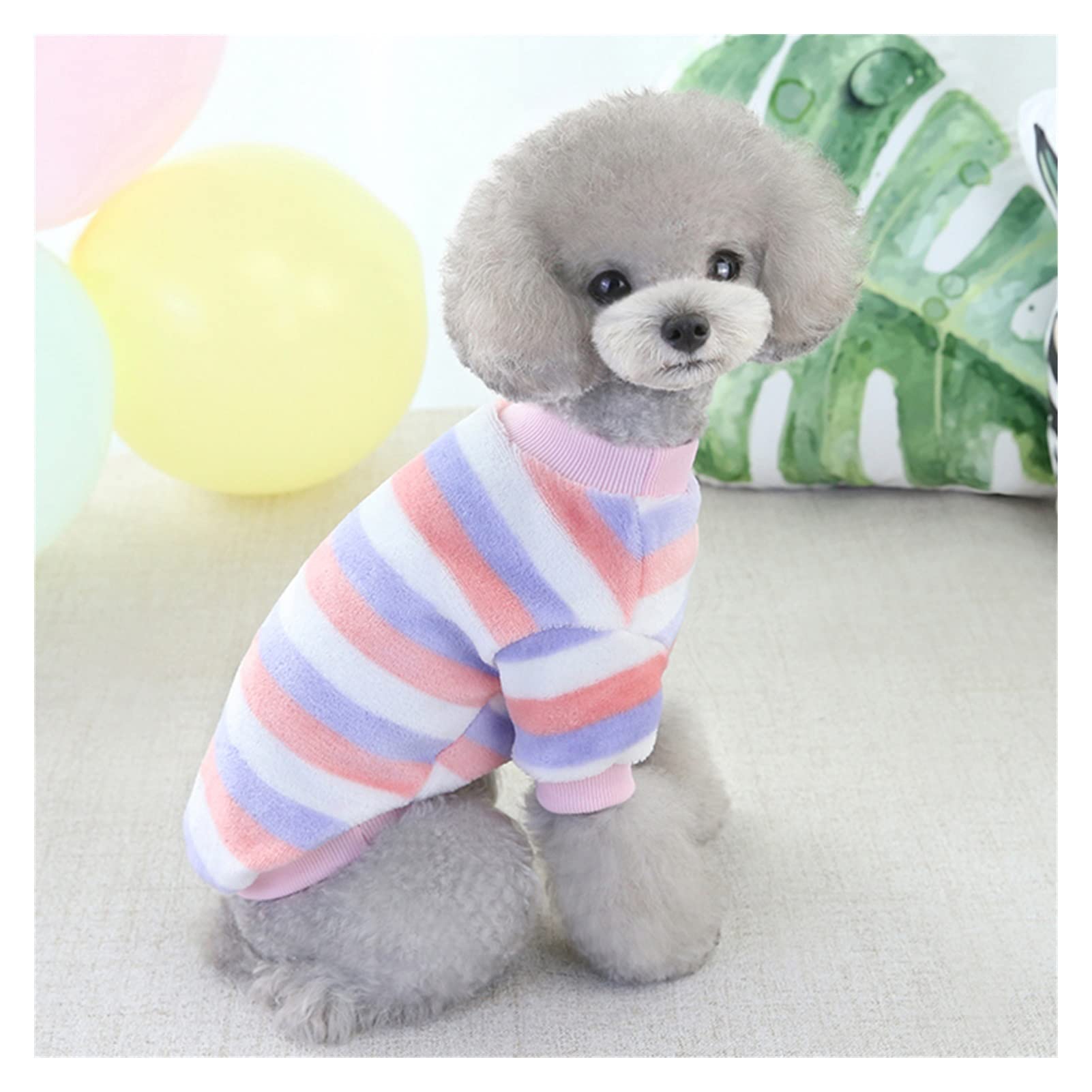 Ropa de invierno para perros pequeños abrigo morado talla L