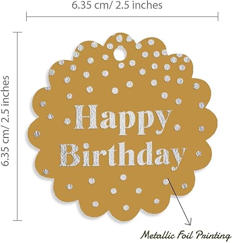 Miniatura 247 de Etiquetas colgantes para botellas de feliz cumpleaños, paquete de 100 unidades Blanco,Aqua Blue,Negro,Azul,Azul turquesa oscuro,Rosa