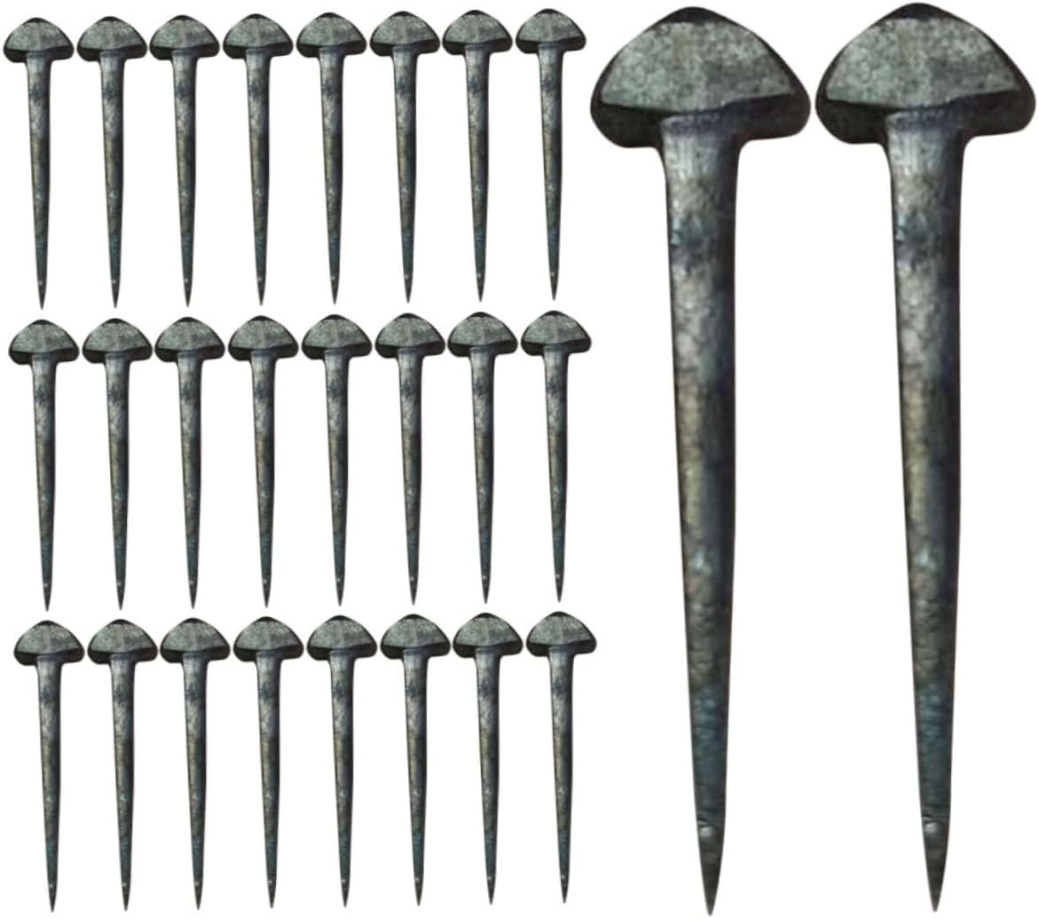 50pcs Horseshoe Nails for Horse Shoes Round Head Ground Nails Professional Horseshoe Repair Tools