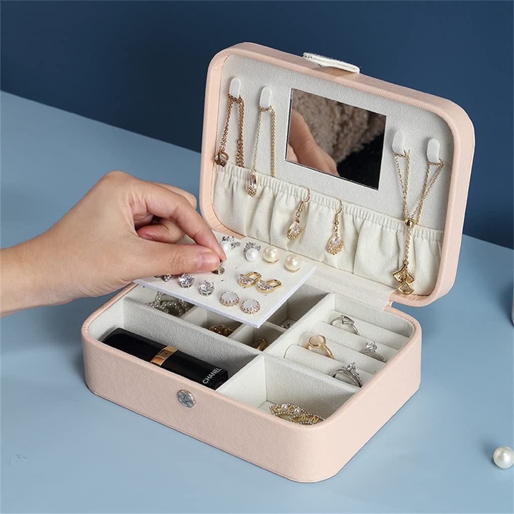 Schmuckschatulle, praktische Aufbewahrungstasche für Ohrstecker, Schmuck, Lippenstift, Ring-Organizer