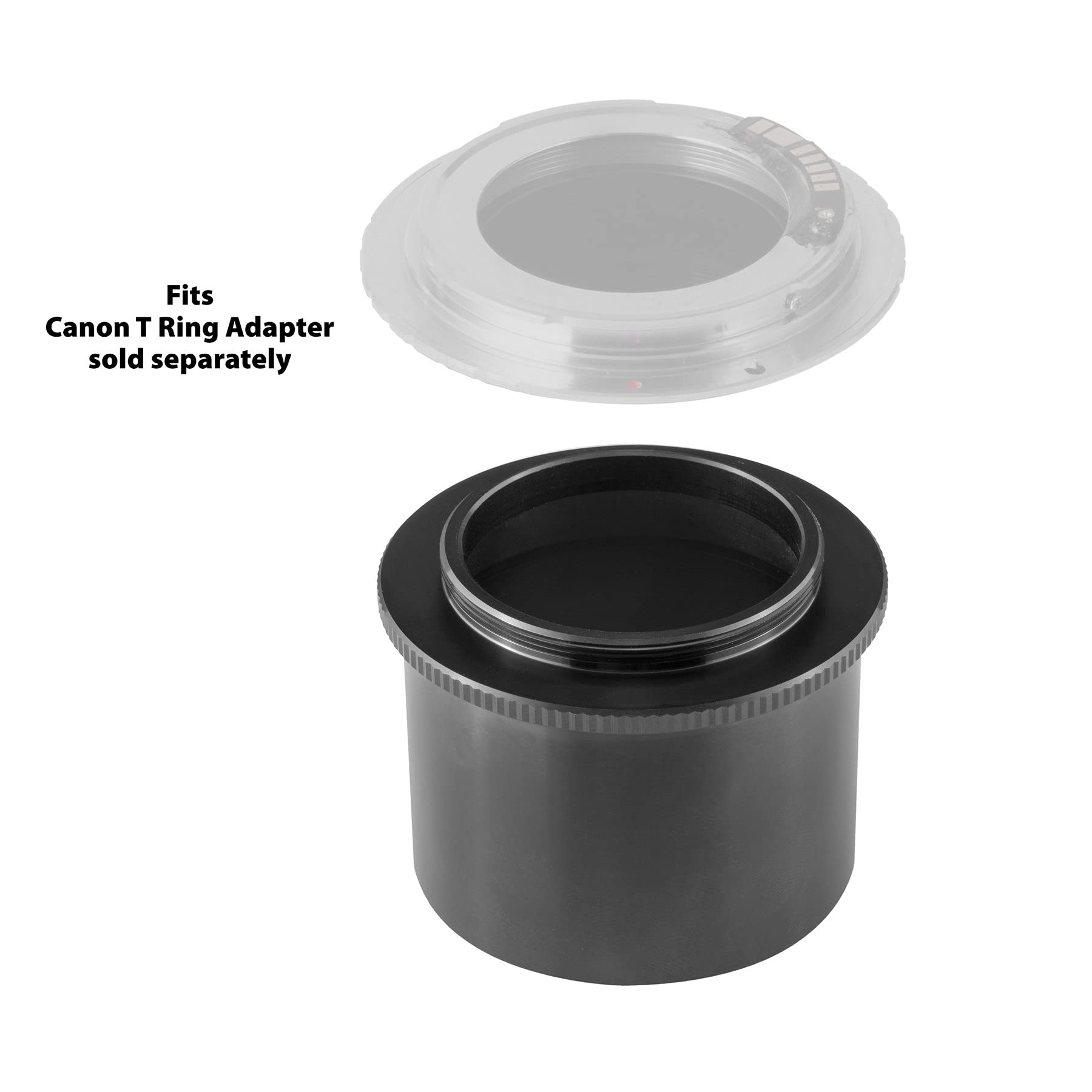 Adattatore per astrofotografia Bresser 2" su T2, breve distanza di luce, filettatura filtro da 2", alta qualità, flessibile
