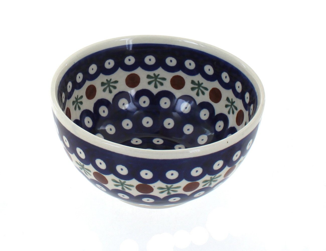 Blue Rose Polish Pottery Nature Dessert Bowl