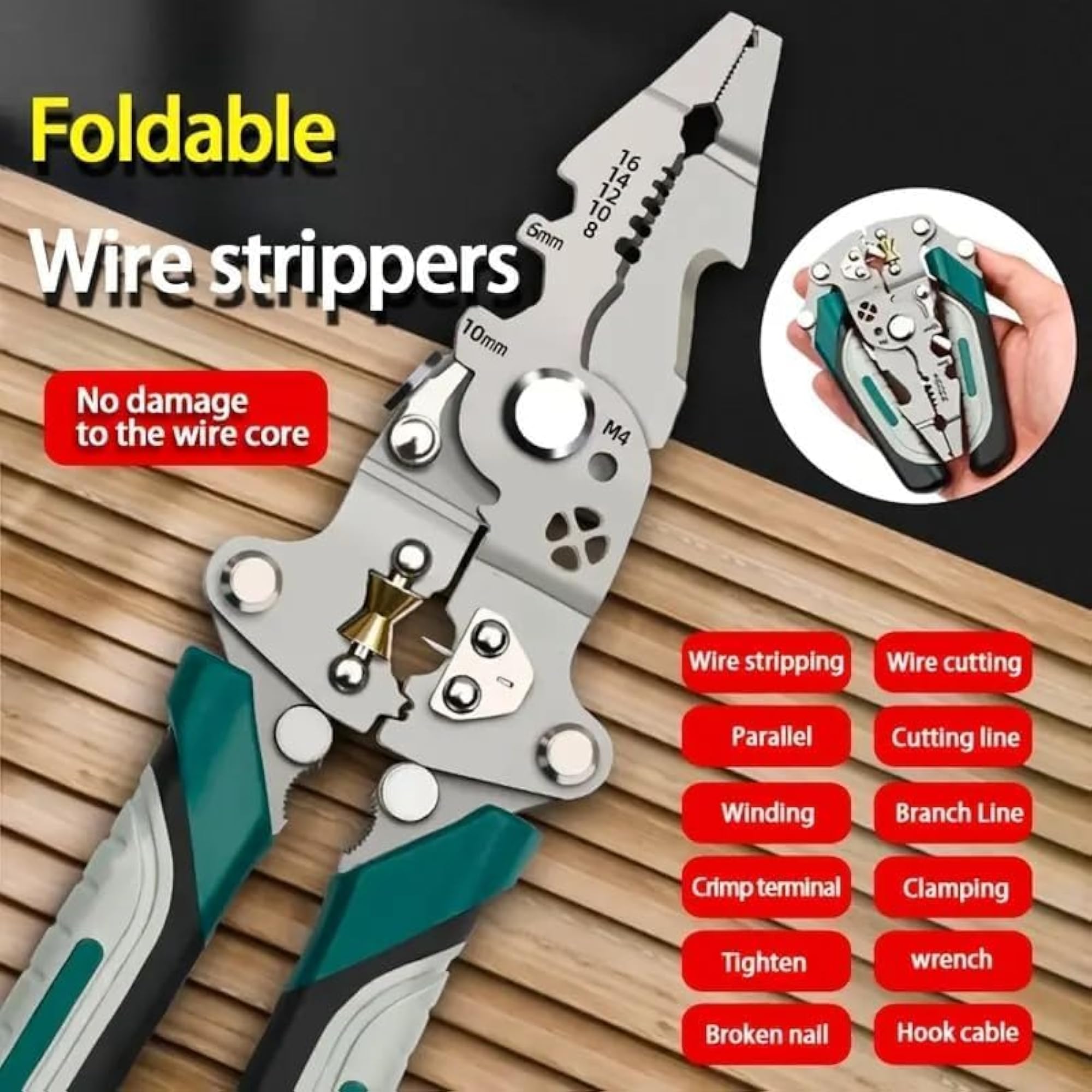 All-in-1 Multifunction Stainless Steel Wire Stripper Tool