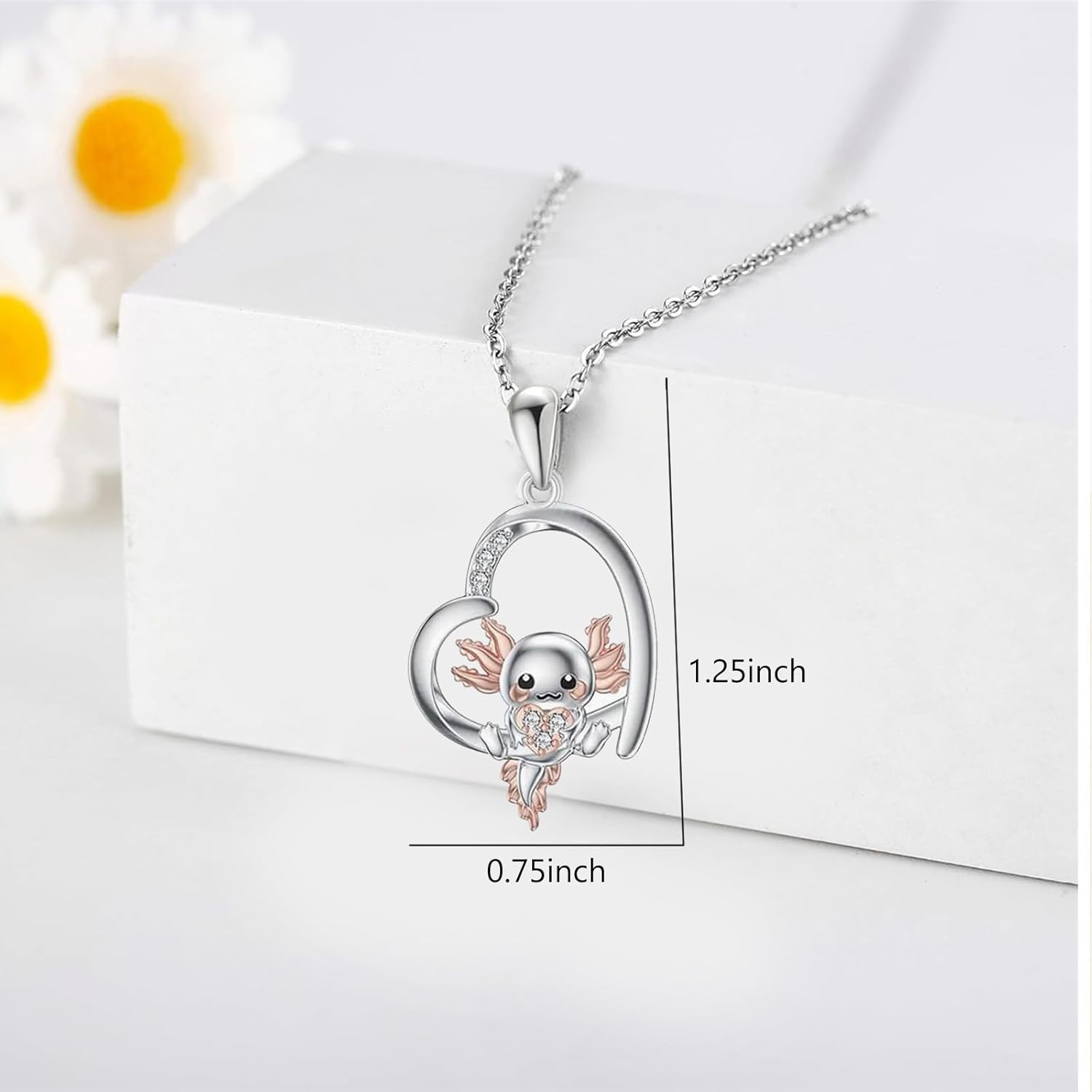 Fashion Necklace, 2 Piece Beautiful Mexican Axolotl Necklace for Women - Image 4