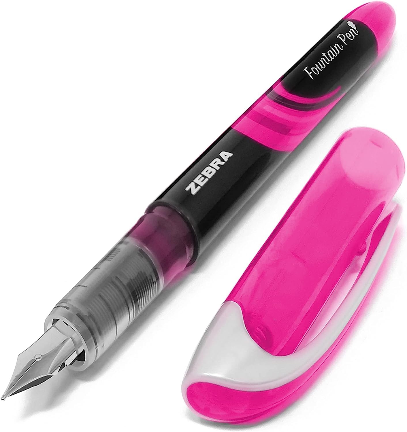 Zebra Fuente - Disposable Fountain Pen - Pink Ink - In Envelope Gift Packaging (Pack of 3) - Image 2
