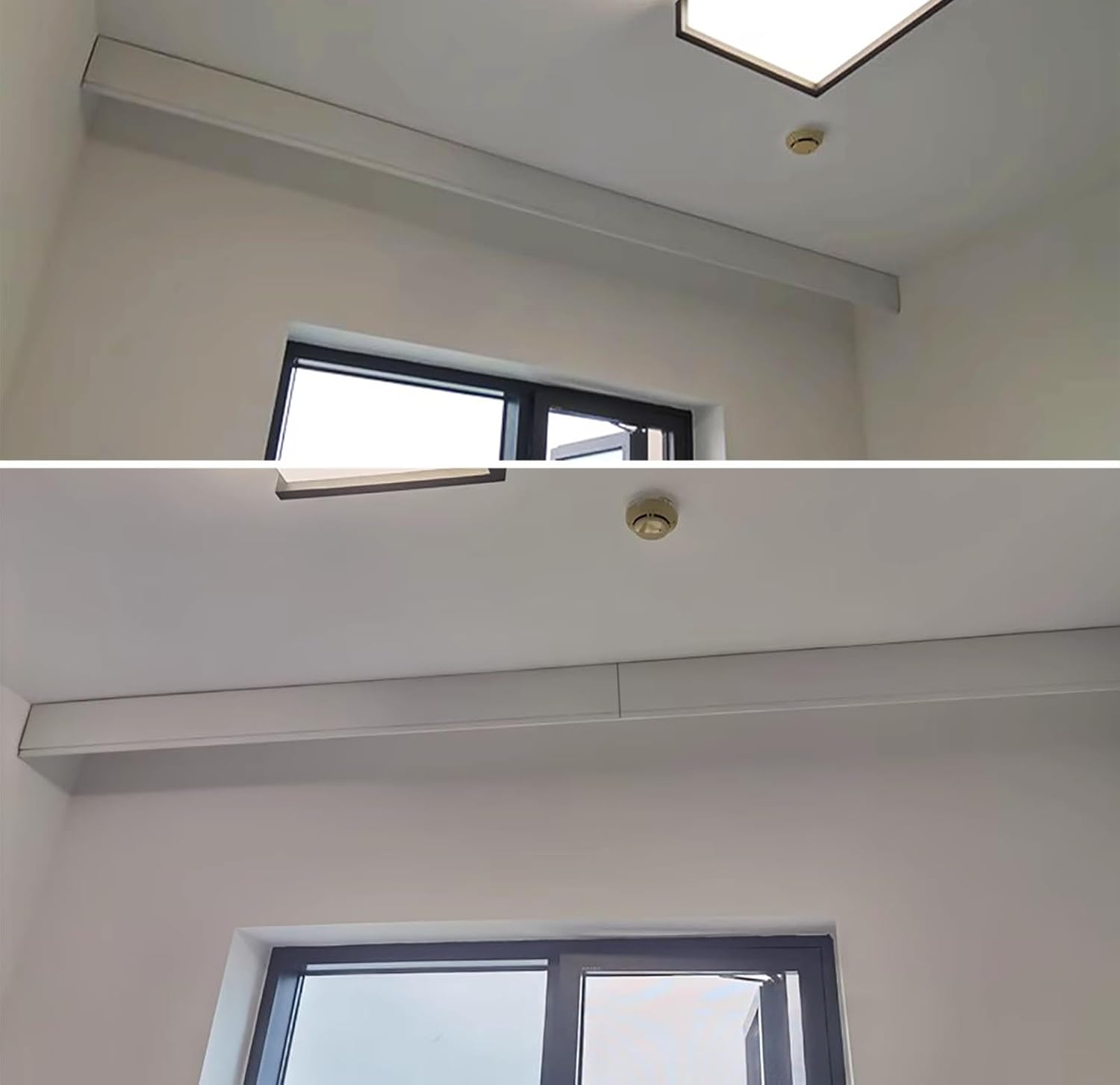 Elegant Metal Curtain Pelmet Panel - 14.5cm High Ceiling Mount Decorative Cornice Board, 16ft/490cm Blackout Baffle Frame for Stylish Window Finishing