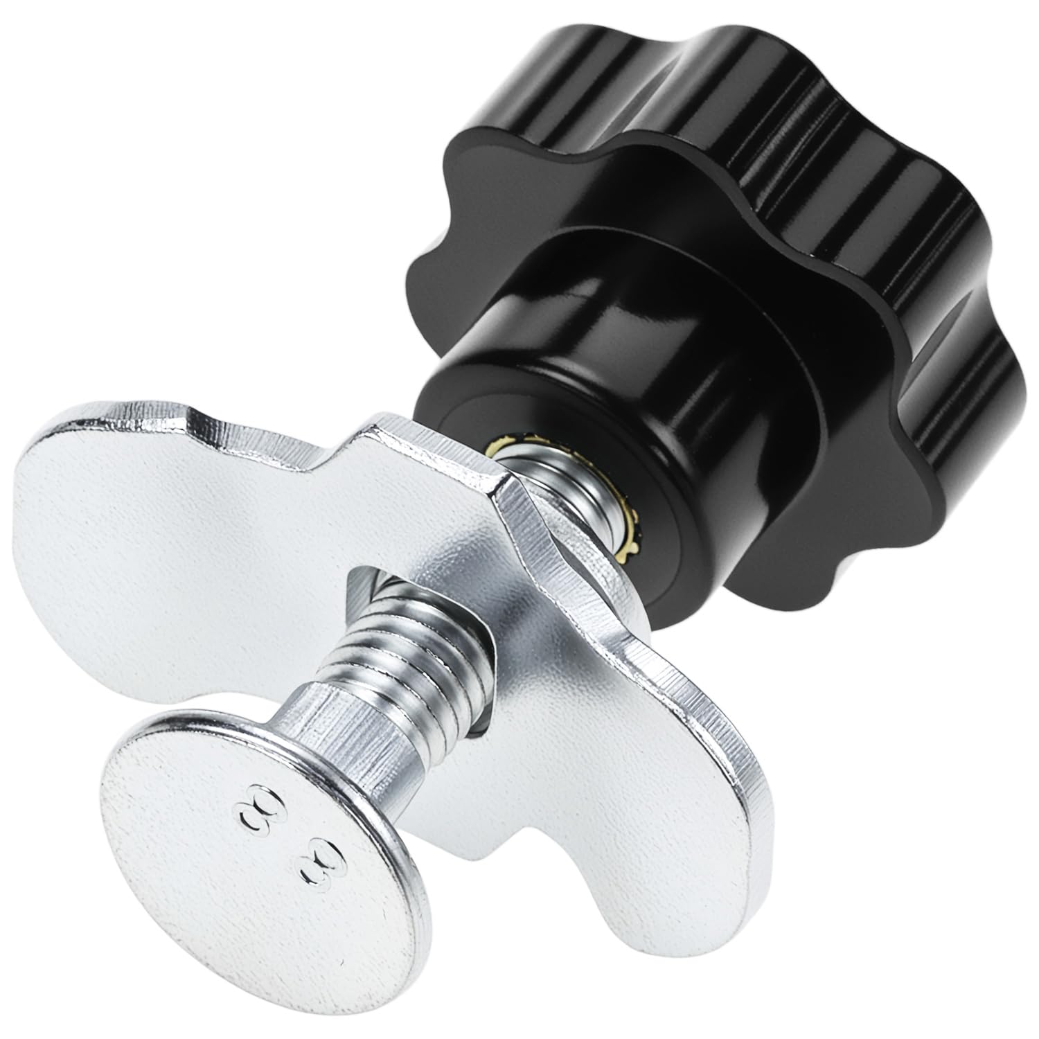 QWORK® 12 pièces d'accessoires de vis M8x45 avec vis à Main pour Rails de retenue Airlineschiene - Accessoire de Finition adapté pour Un diamètre de Trou de 20mm