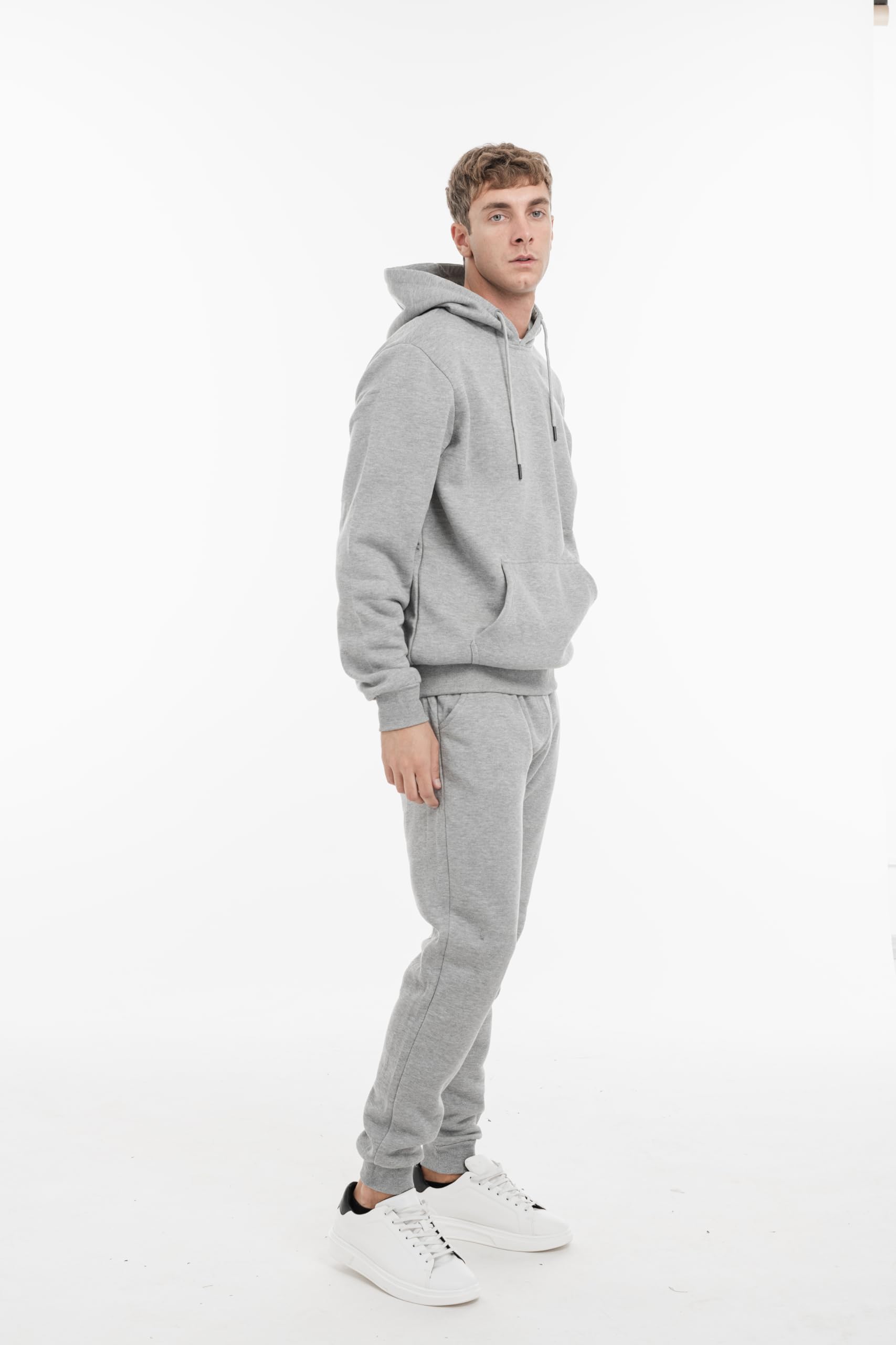 TONY BACKER Tuta Uomo In Cotone Sportiva Con Chiusura Zip Completo Tuta In Casa