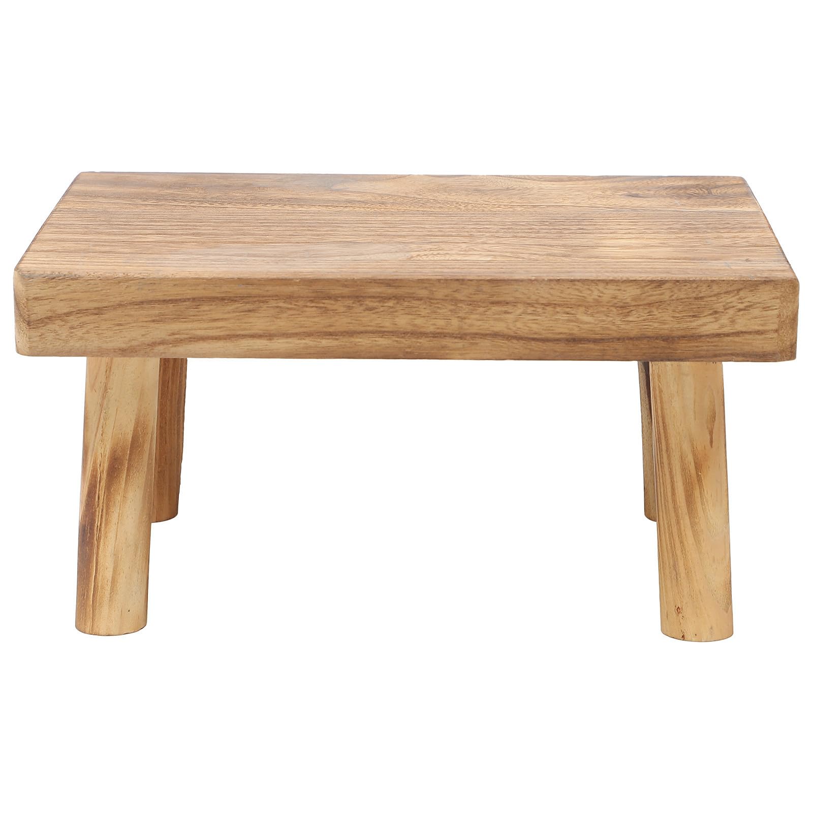 Portavaso in Legno Marrone, Sgabello Quadrato per Balcone e Giardino
