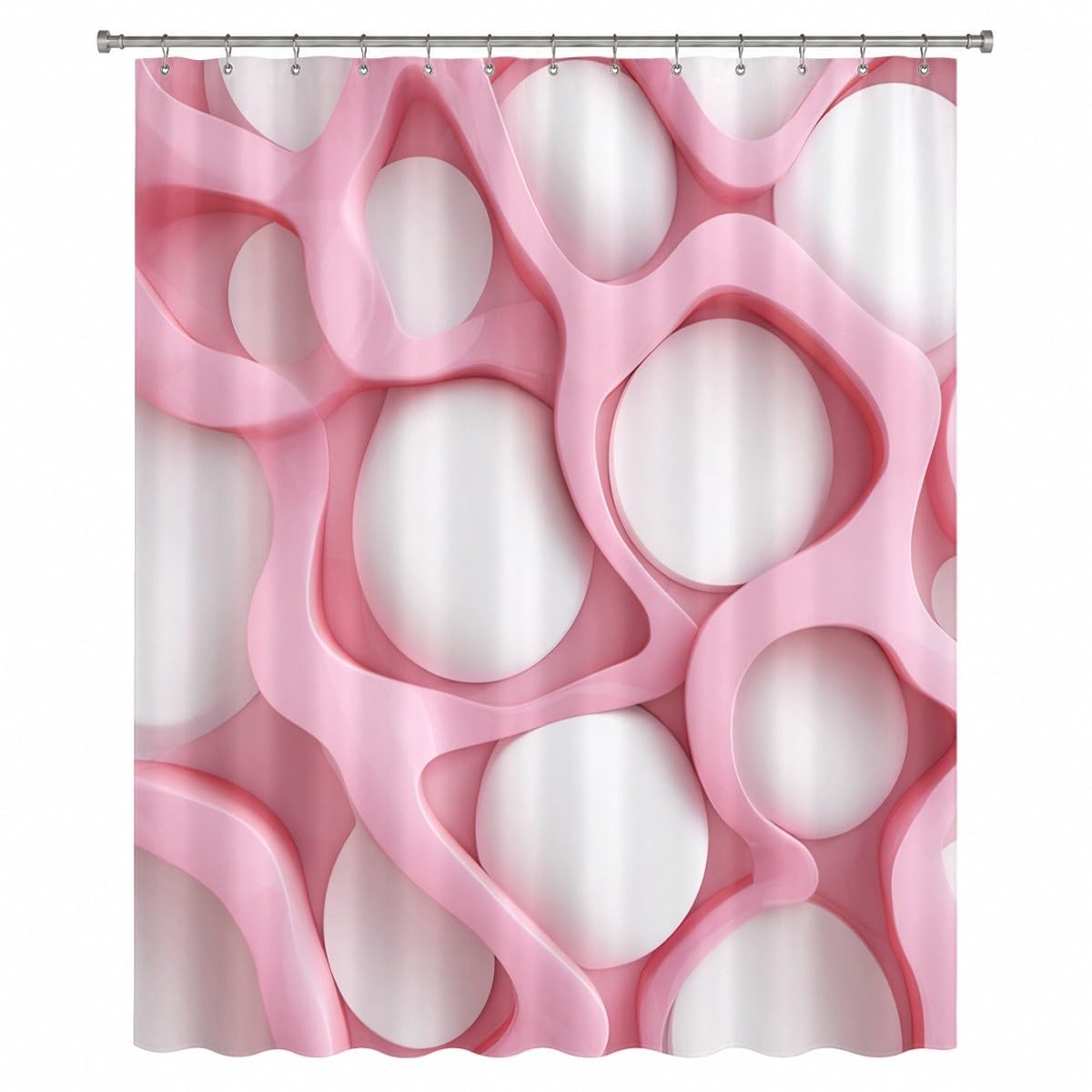 Generico Rosa Tenda Doccia 240x200 cm Asciugatura Rapida, Facile da Pulire