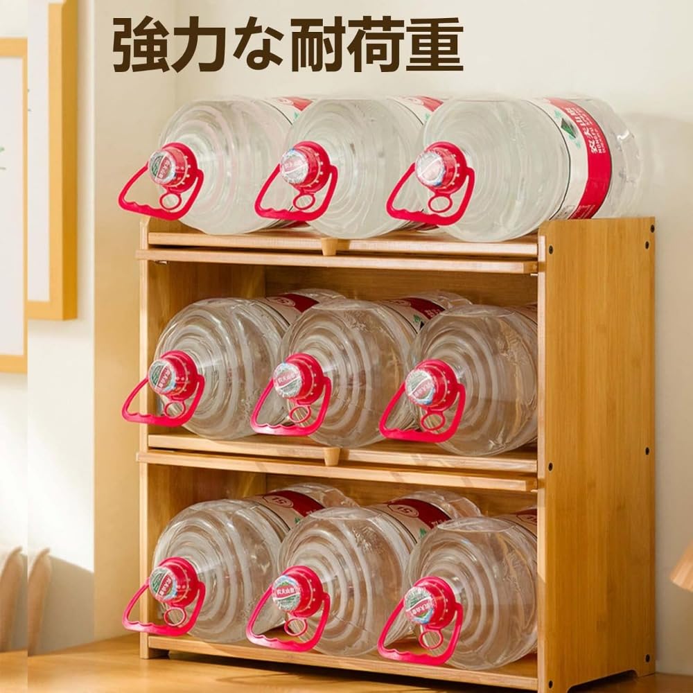 Amazon｜Yubbuio 食器棚 竹製 キッチン収納 小型 キッチンカウンター