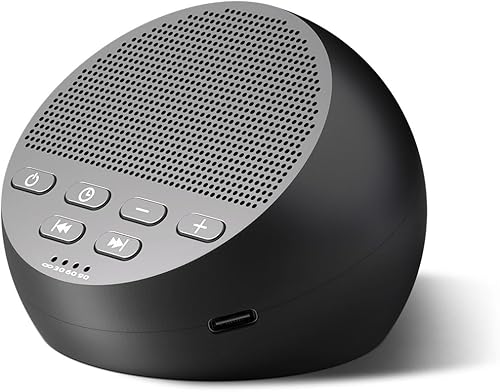 Máquina de sonido portátil recargable con 30 sonidos relajantes para bebés, niños y adultos, 32 niveles Vol 4 temporizadores, máquina de sonido de