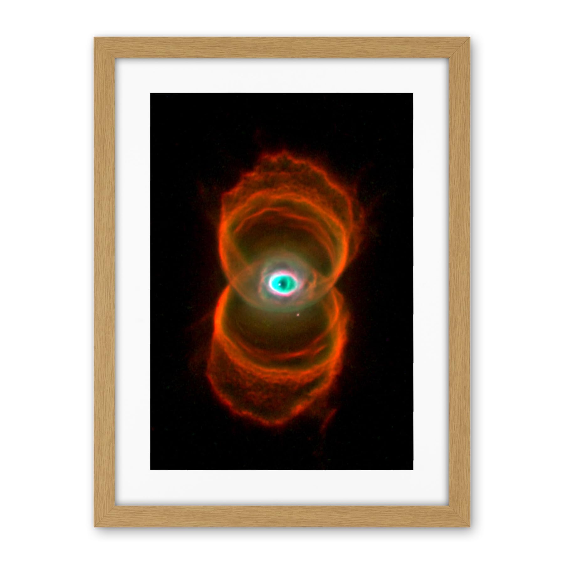 Artery8 Hubble Space Telescope Image Planetary Nebula Mycn18 Hourglass Pattern Of Stellar Matter Ejection Around A Dying Star Artwork Framed Wall Art Print 18X24 Inch