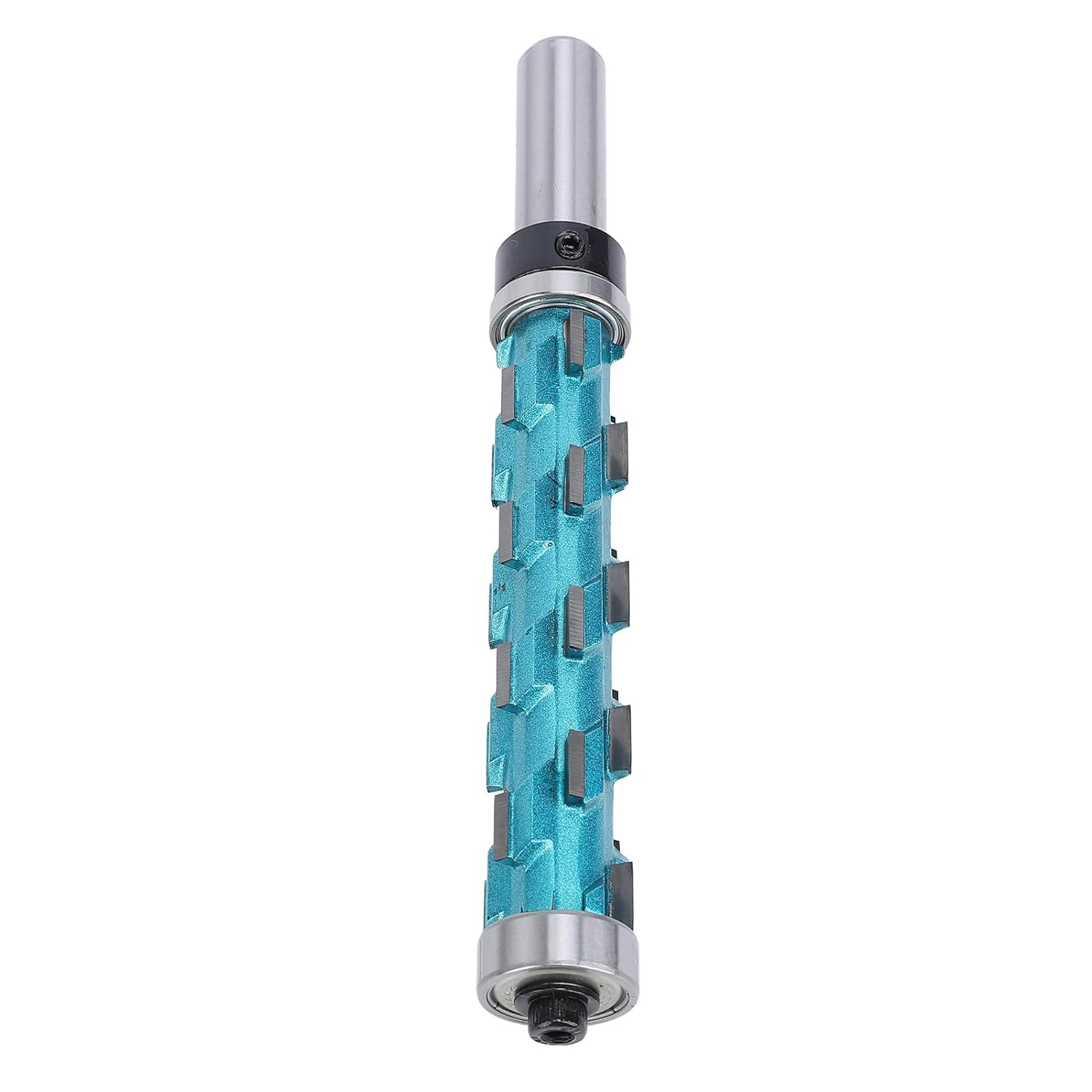 Template Pattern Bit, Carbide Flush Trim Spiral Router Bit, 1/2in Shank, 3/4in Cutting Diameter, Double Bearing Flush Straight Cut Trim, Routerbit