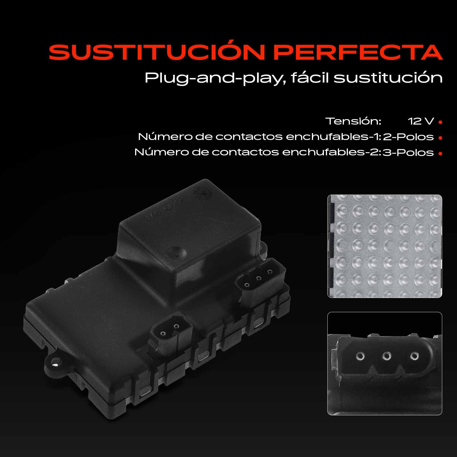 Frankberg Resistencia del calentador Regulador del soplador 2 + 3 Polos Compatible con Serie 5 Touring E61 Serie 5 E60 Serie 6 cabrio E64 Serie 6 E63 Replace# 67636988452