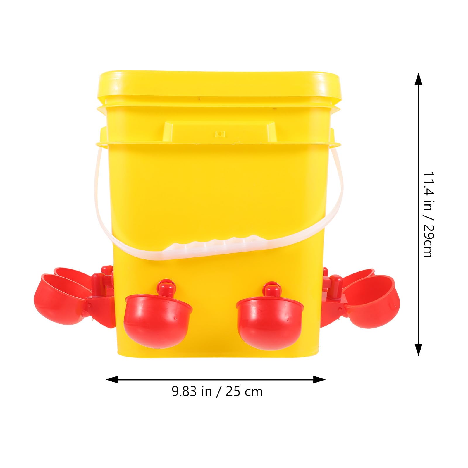 Tofficu Mangiatoia Automatica Mangiatoia Riutilizzabile per Pollame 12l in PE Resistente a Pressioni e Cadute Scomparti per Uso Esterno