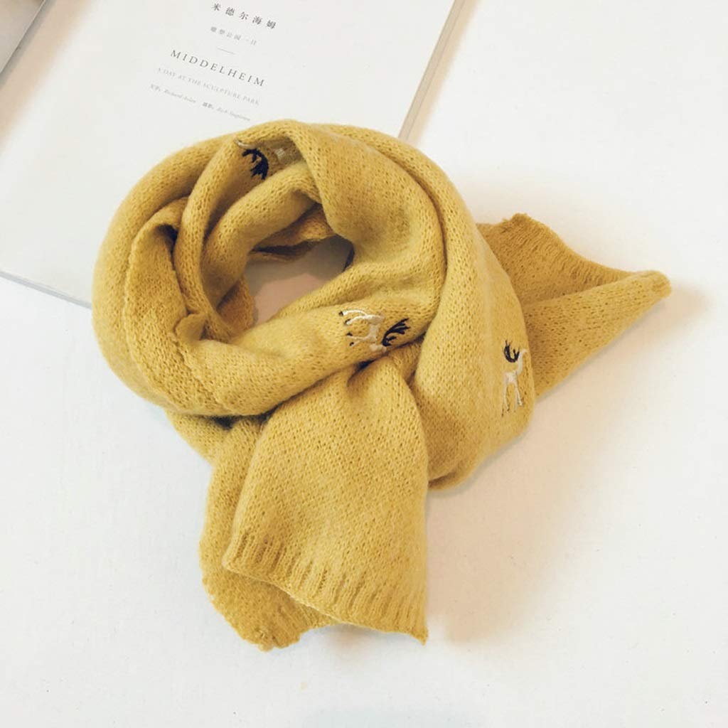 Kinder-Strickschal, warm, weich, für Kinder, Weihnachtsschals, niedlicher Herbst- und Winterschal für Babys, Jungen und Mädchen (Farbe: F)