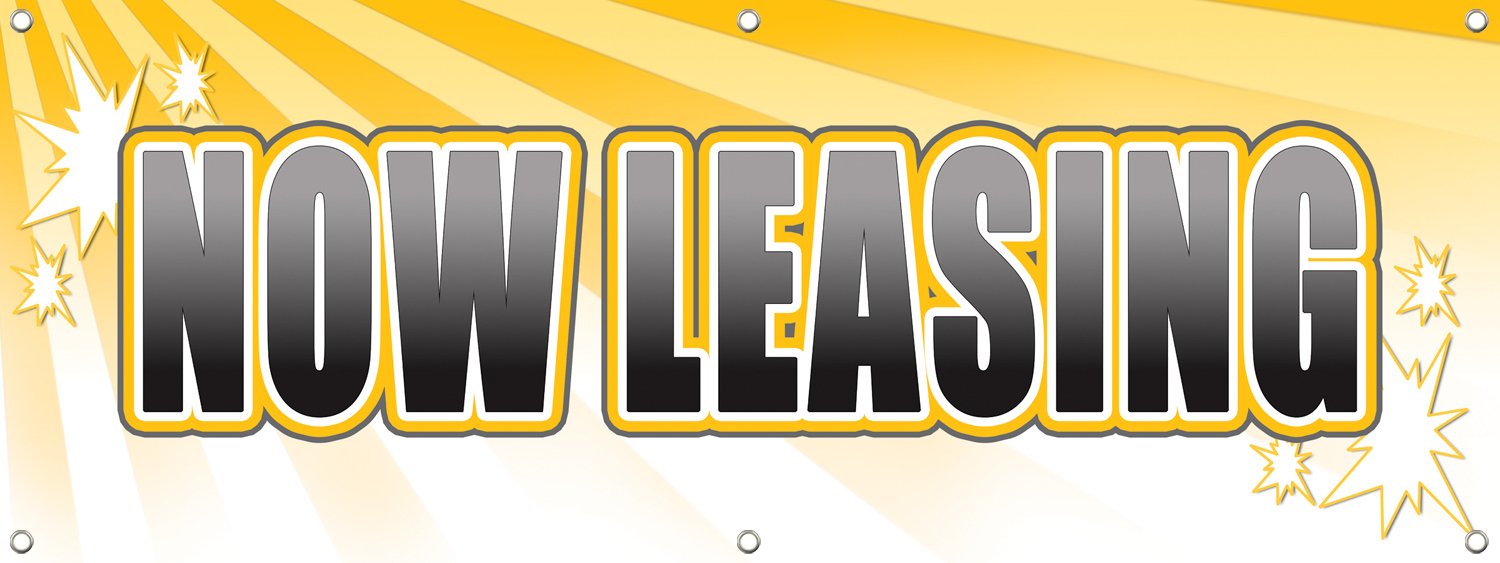 Now Leasing Banner Sign Real Estate Sign Banner 5' X 2' ft