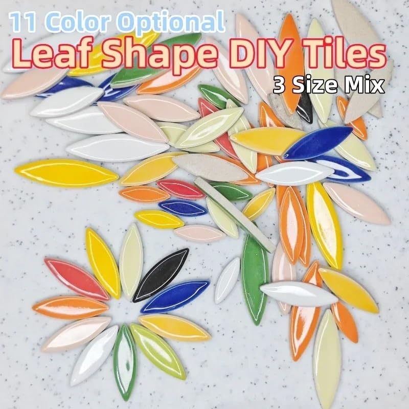 Tessere Mosaico Mosaico di piastrelle in ceramica con petali da 400 g/14 once, for realizzare pietre in 3 dimensioni Mosaico Piastrelle (Color : Blue Mix 1)