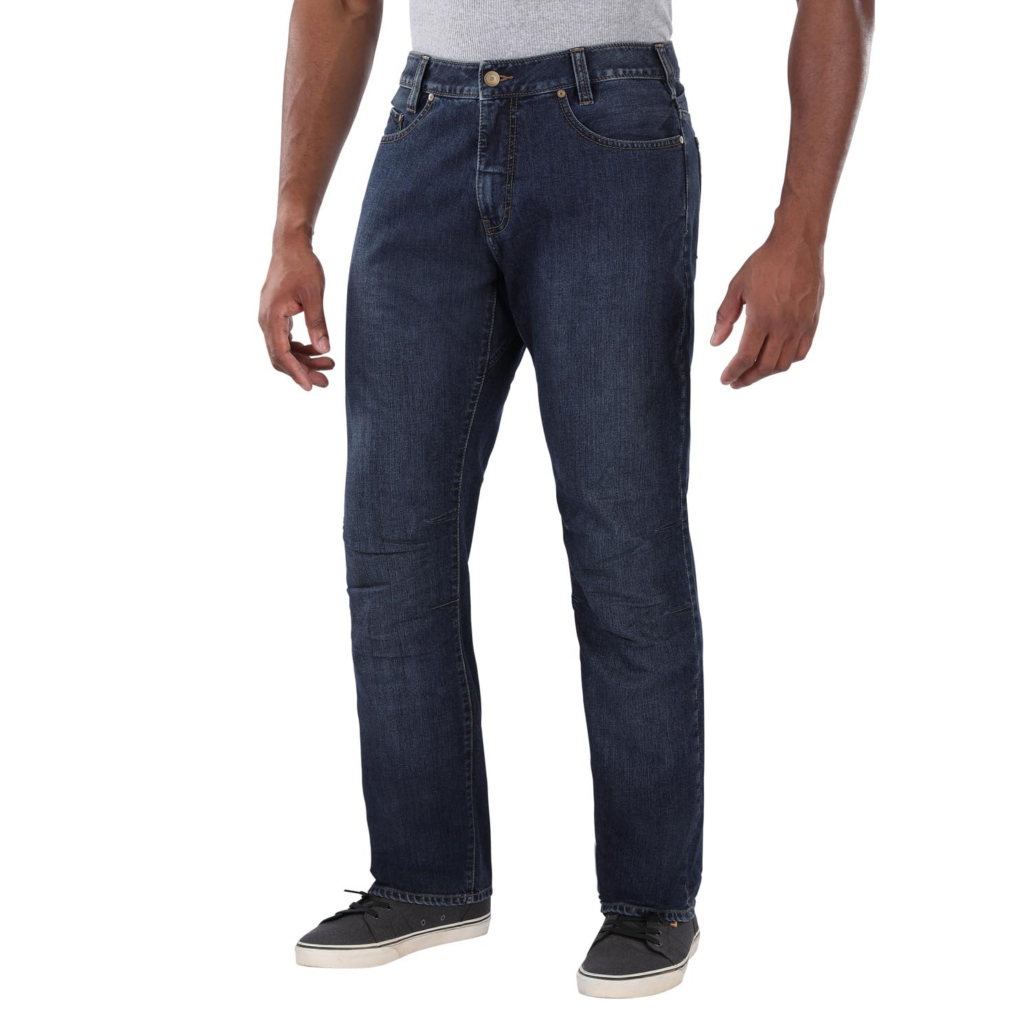 Vertx Men's Dark Stonewash Defiance Tactical Jeans, Stretch, Relaxed Fit Heavy-Duty Pants With 11 Pockets For Edc Ccw Outdoor Gear, 38W X 32L Us