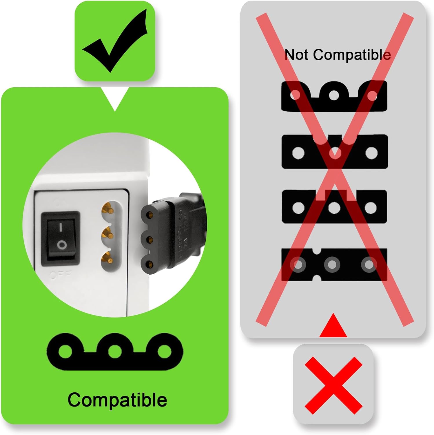 Sewing Machine Pedal and Power Cord for Janome & Kenmore, Compatible with Janome 033770217 204d 3125 3128 3434d 415 2212 7318 7933 8002d 11706 HD1000 HD3000 YC-482J-1 Kenmore 385.11206300 385.15516000 thumbnail