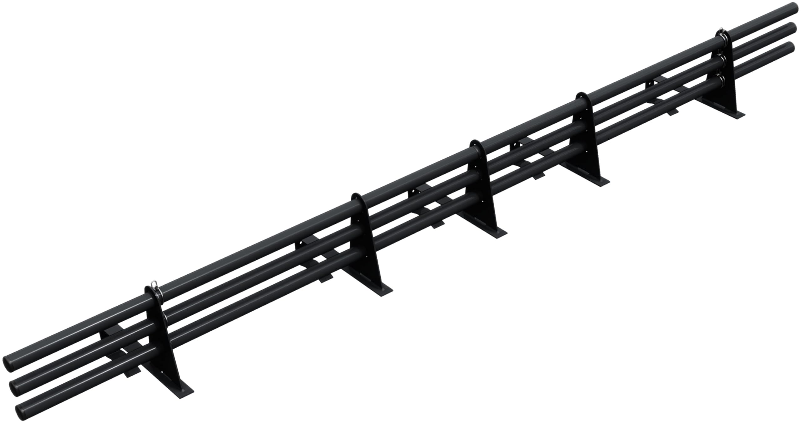 Parotec PARE-NEIGE Kit Tubulaire Complet 2,0 m (200 cm) - Pour toits en tuiles (céramique/béton) – pare-neige/système antineige - 3 tubes, 5 supports - 10 couleurs - RAL 7016 Anthracite