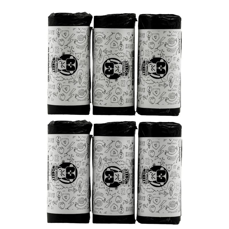 Image of Garbage Bags for Dustbin /Trash Bag | 180 Pcs | Medium 19 X 21 Inches | 30 Pcs x Pack of 6
