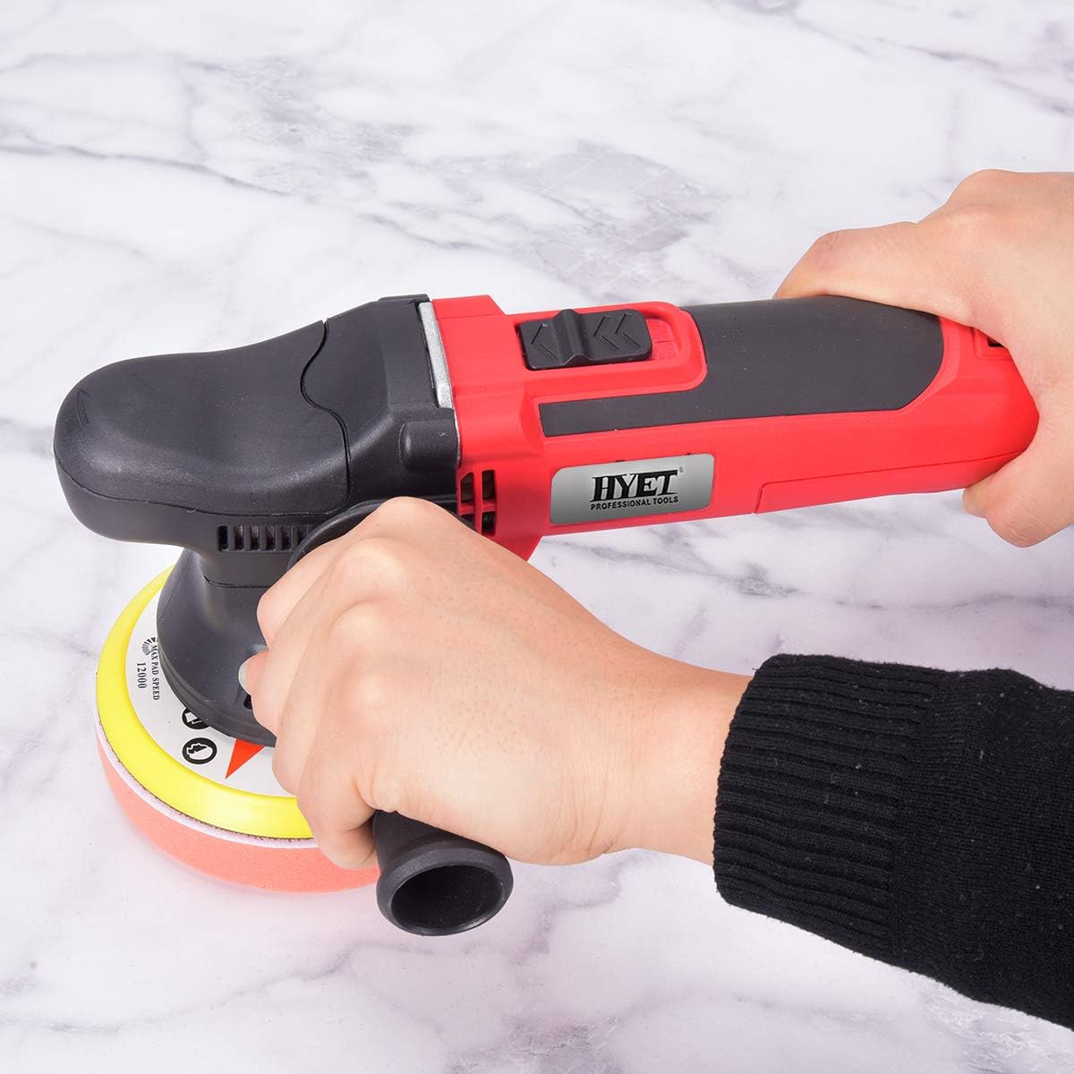 Goplus® Random Orbital Sander Variable Speed Polisher Electrical Dual-Action Polisher Grinder Buffer (5 inch)