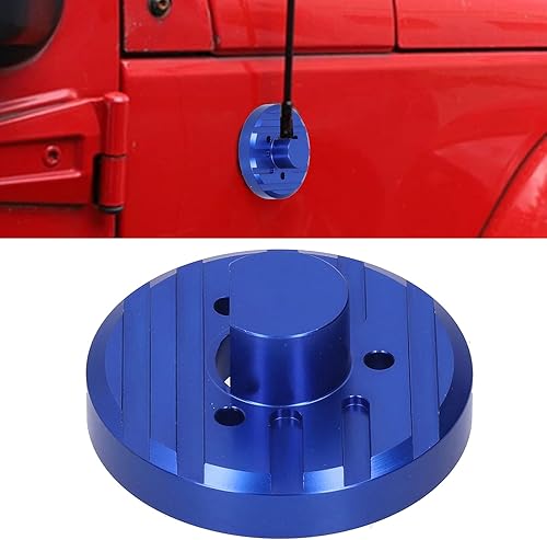 Miniatura 4 de Acouto Base de antena de coche, cubierta de base de antena de radio, montaje en base de antena de aluminio, ajuste para Wrangler JKU JL JLU