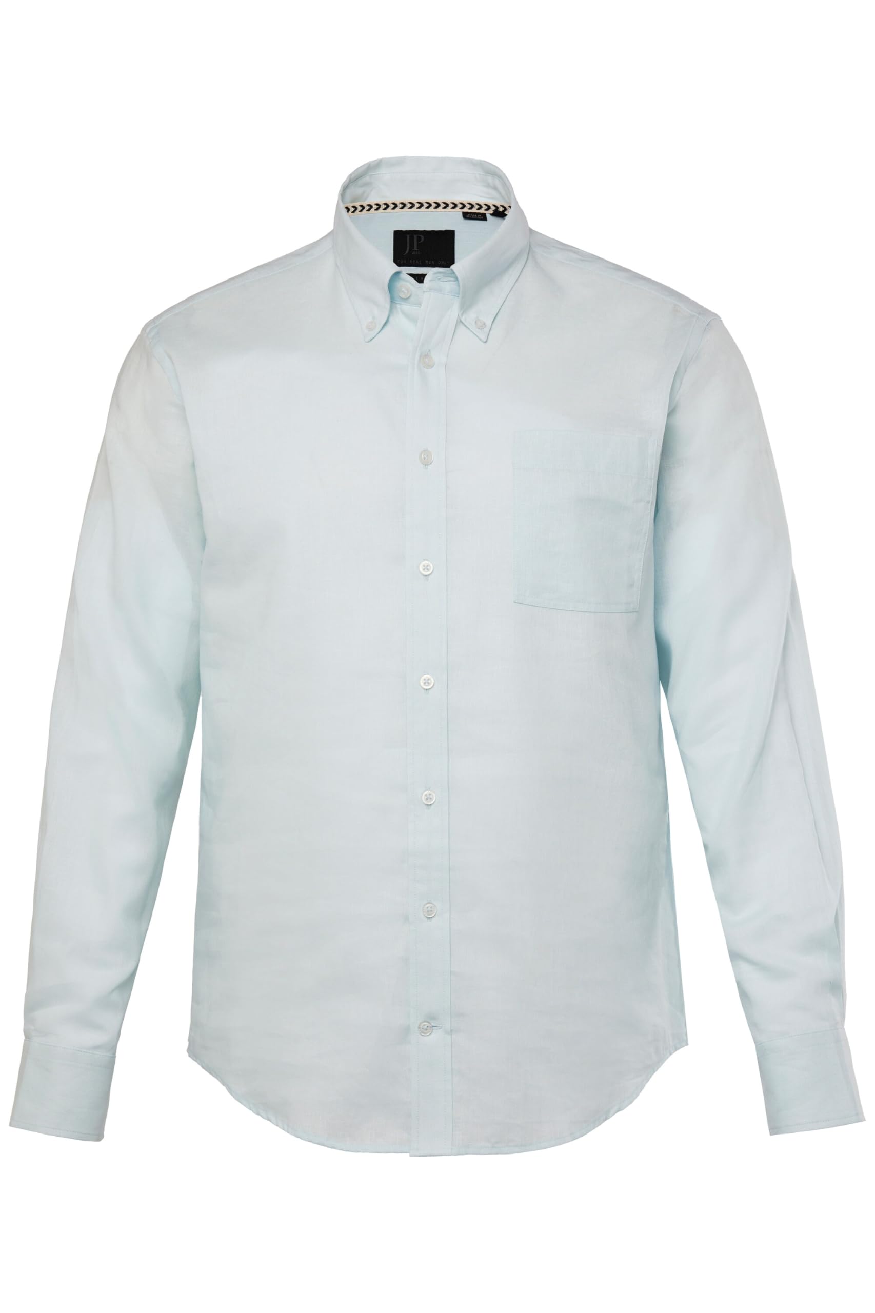 JP 1880 Camicia Jp1880 dalla vestibilità Moderna in Misto Lino con Maniche Lunghe E Colletto Button-Down, Fino alla Tg. 8XL Camicia Uomo