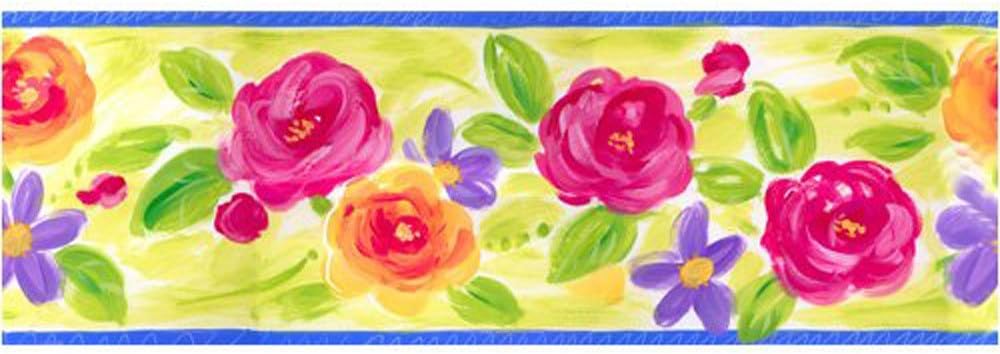 Roses Flower Bunch Wallpaper Border