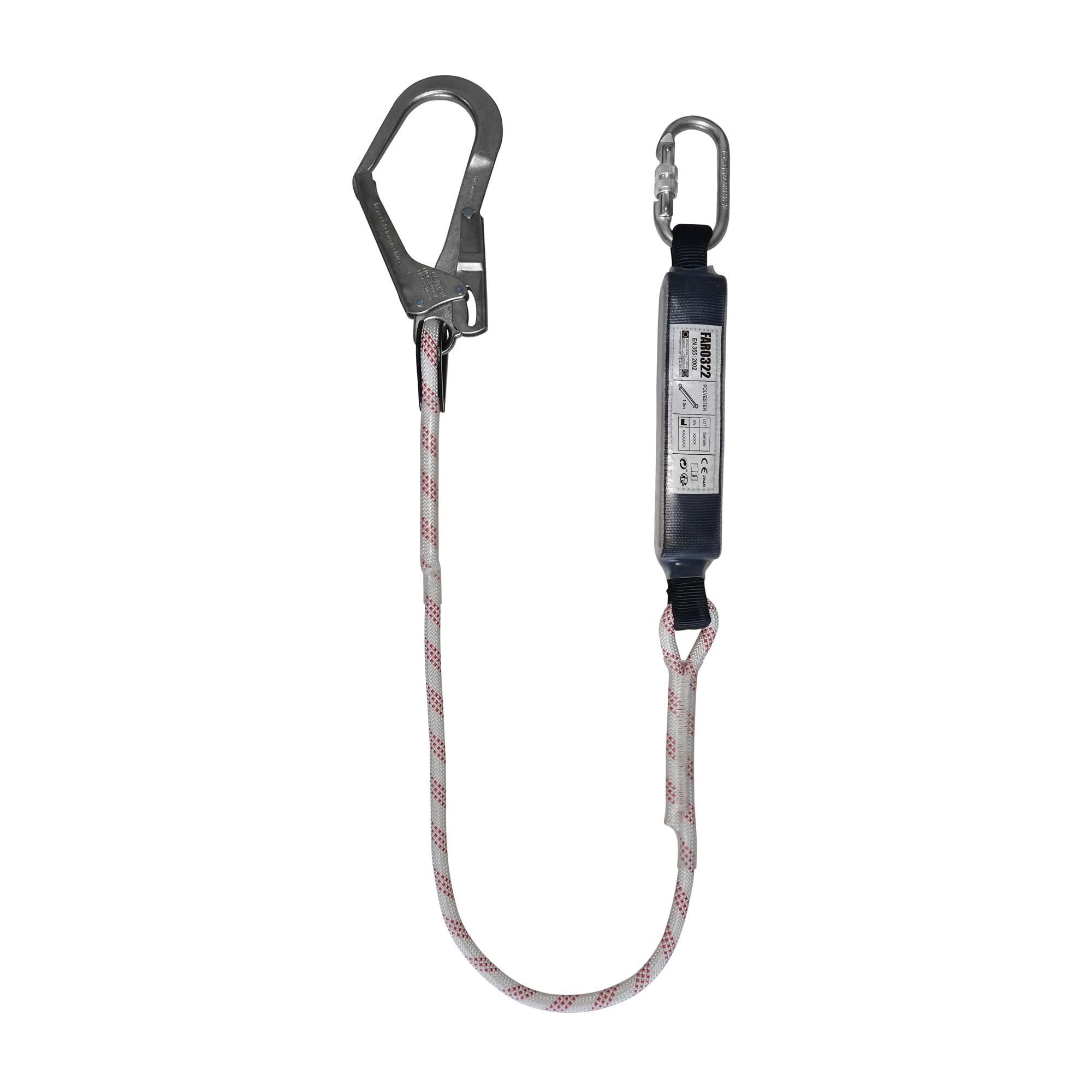 JSP Martcare® Kit Single Fall Arrest with 2-Point Harness + 1.5m Single Fall Arrest Lanyard, Black - Image 3