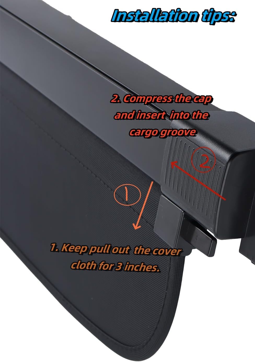 Retractable Cargo Cover Compatible with Lincoln Nautilus 2024 2025 2026, Rear Privacy Screen Car Storage Trunk Luggage Tonneau Security Shade Protector Anti Theft Shield (Carbon Fiber Style)