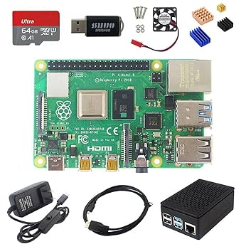 Raspberry Pi 4 ModelB 4GB 電源HDMIコード付き Amazon.com: DIGISHUO Raspberry Pi 4B Model B 4GB RAM DIY Kit